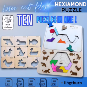 Hexiamond Animal Shape Puzzle Expansion Pack - 03