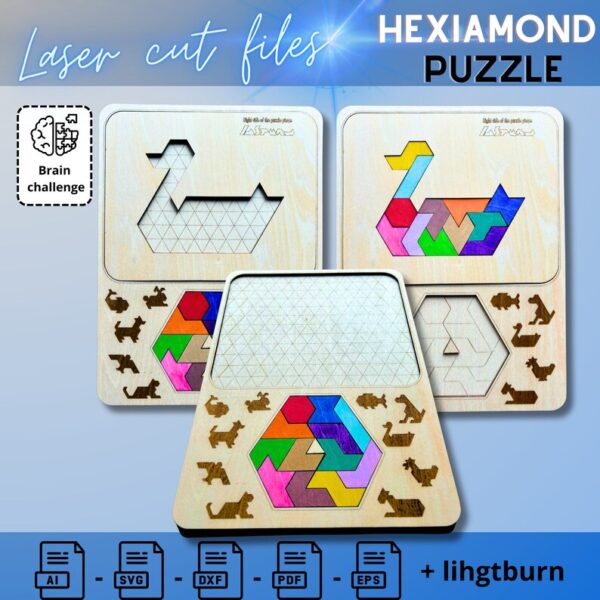 Hexiamond Animal Shape Puzzle Expansion Pack - 03 - Image 2