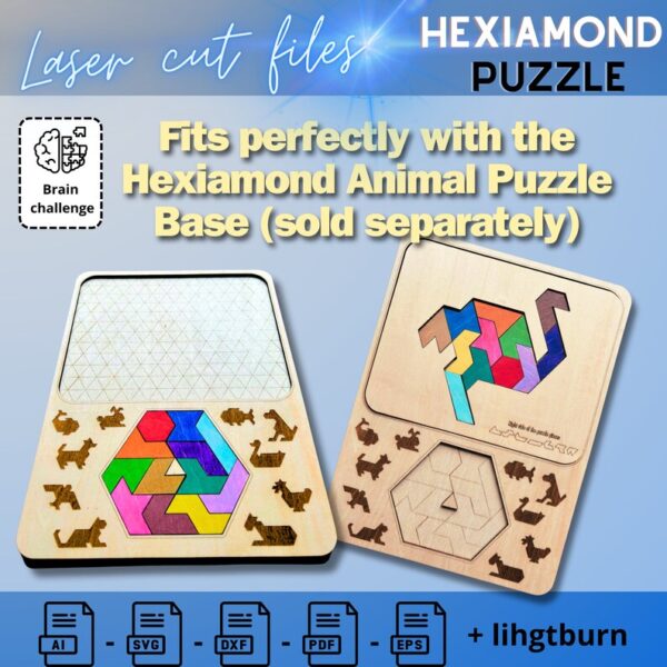 Hexiamond Animal Shape Puzzle Expansion - 02 pack
